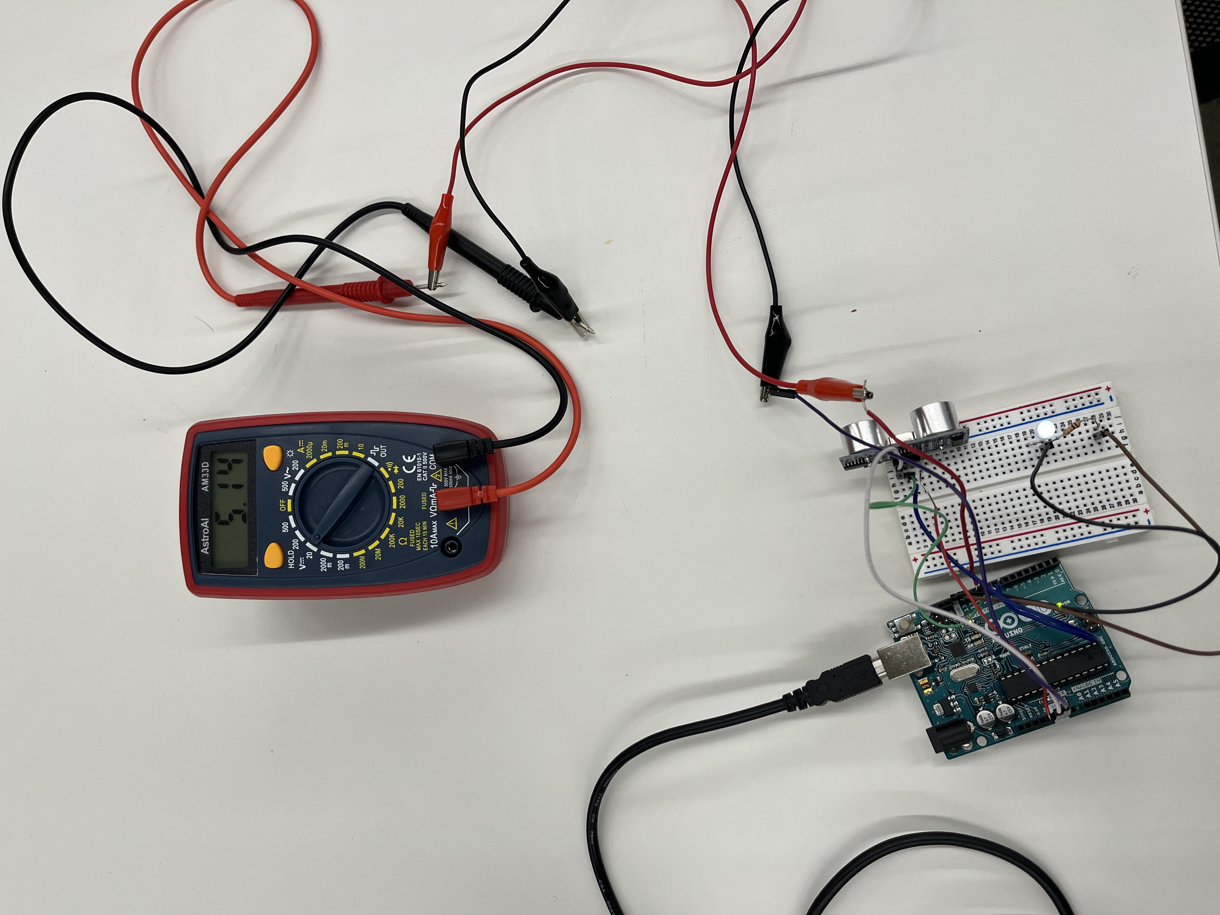 multimeter in place of the motor