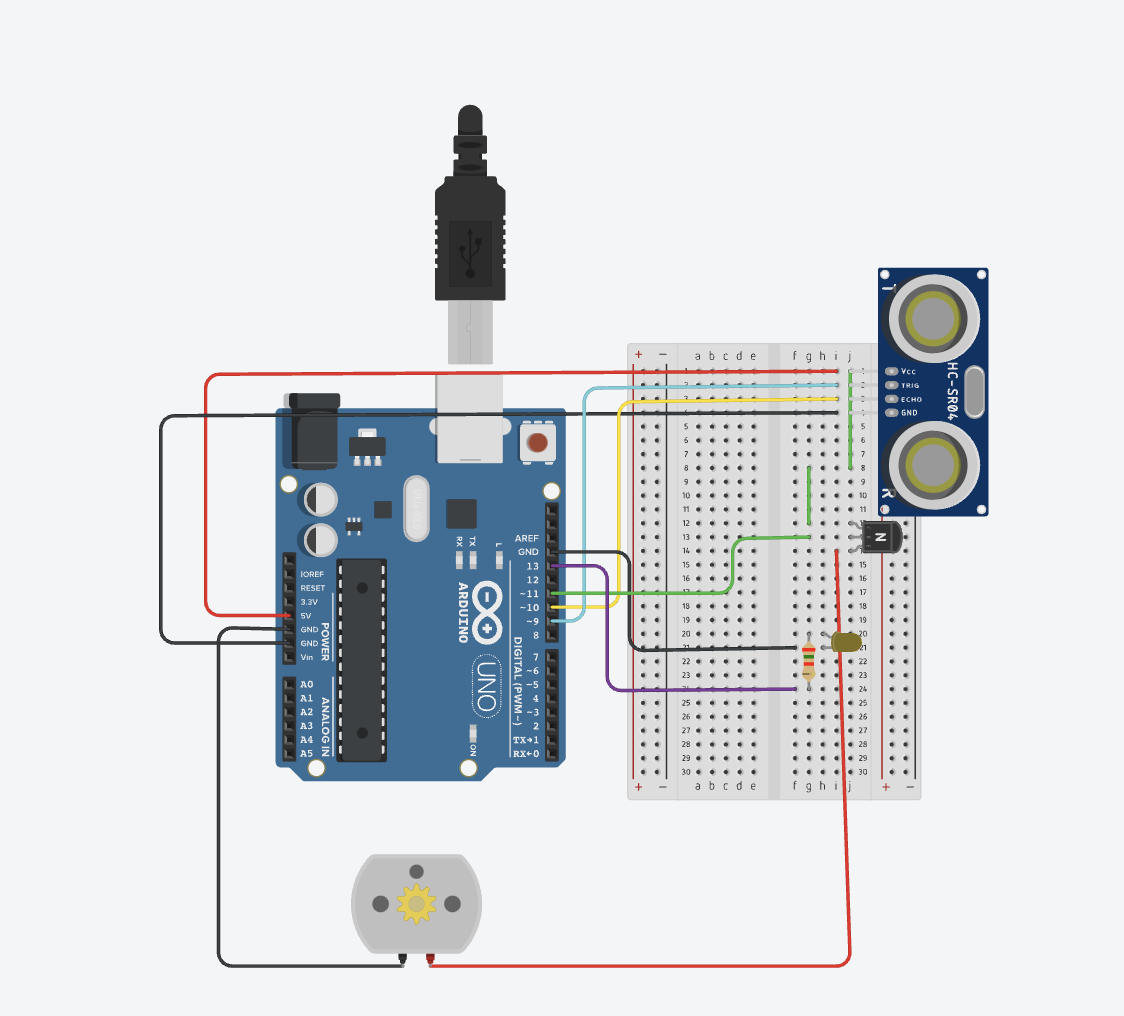 diagram of water, pump, sensor