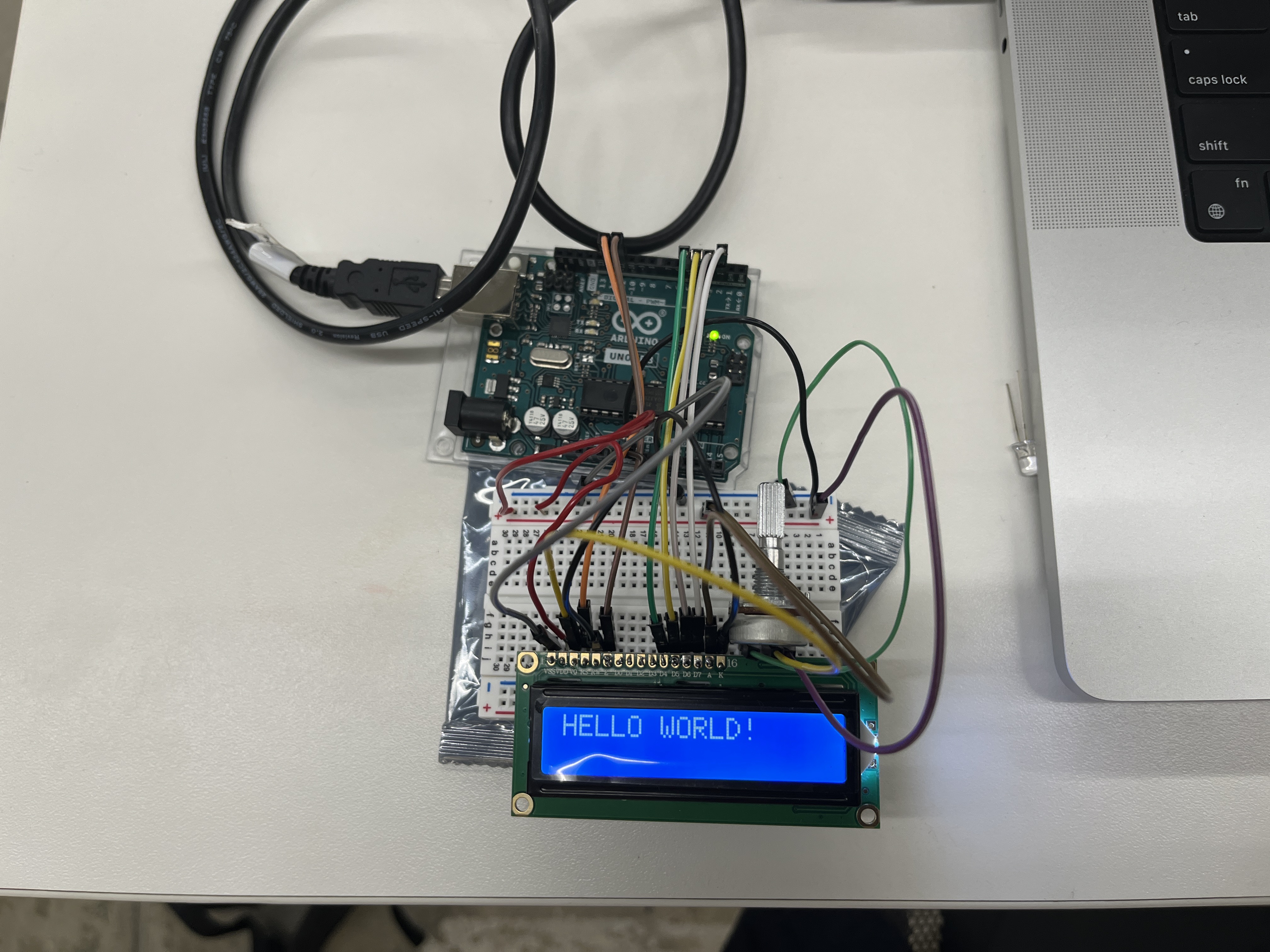 lcd with hello world